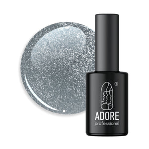 Adore Professional Crystal Flash Cat Eye Gel Polish - Cold Silver