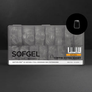 SOFGEL SOFTIPS PRO™ XV NATURAL - COFFIN EXTRA SHORT