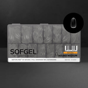 SOFGEL SOFTIPS PRO™ XV NATURAL - ROUND MEDIUM