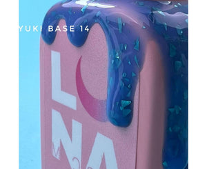 Luna Yuki Rubber Base 14 - Blue w/ Beaded Flakes