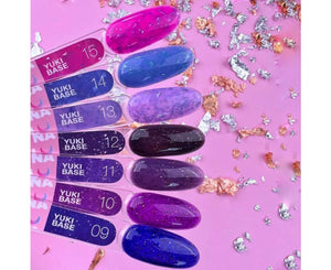 Luna Yuki Rubber Base 11 - Plum w/ Gold Flakes