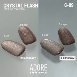 Adore Professional Crystal Flash Cat Eye Gel Polish - Chestnut