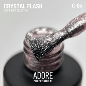 Adore Professional Crystal Flash Cat Eye Gel Polish - Powder Pink