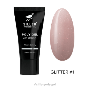Siller Polygel with Glitter #1 - Pale Peach