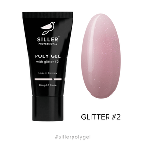 Siller Polygel with Glitter #2 - Pale Pink