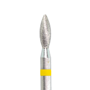 KMIZ Diamond Sharp Tip Flame E-File Nail Drill Bit - Soft Grit (Yellow)